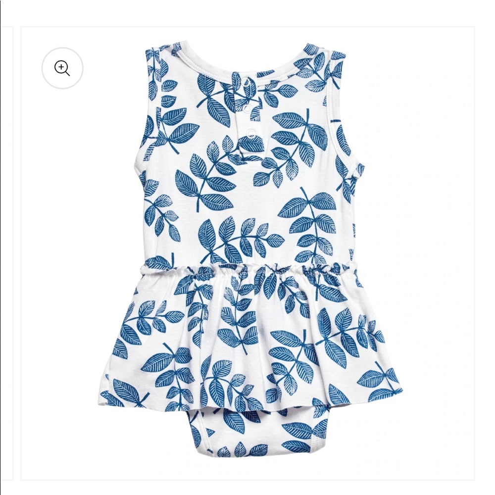 Sleeveless Skirted Bodysuit, Indigo Fern